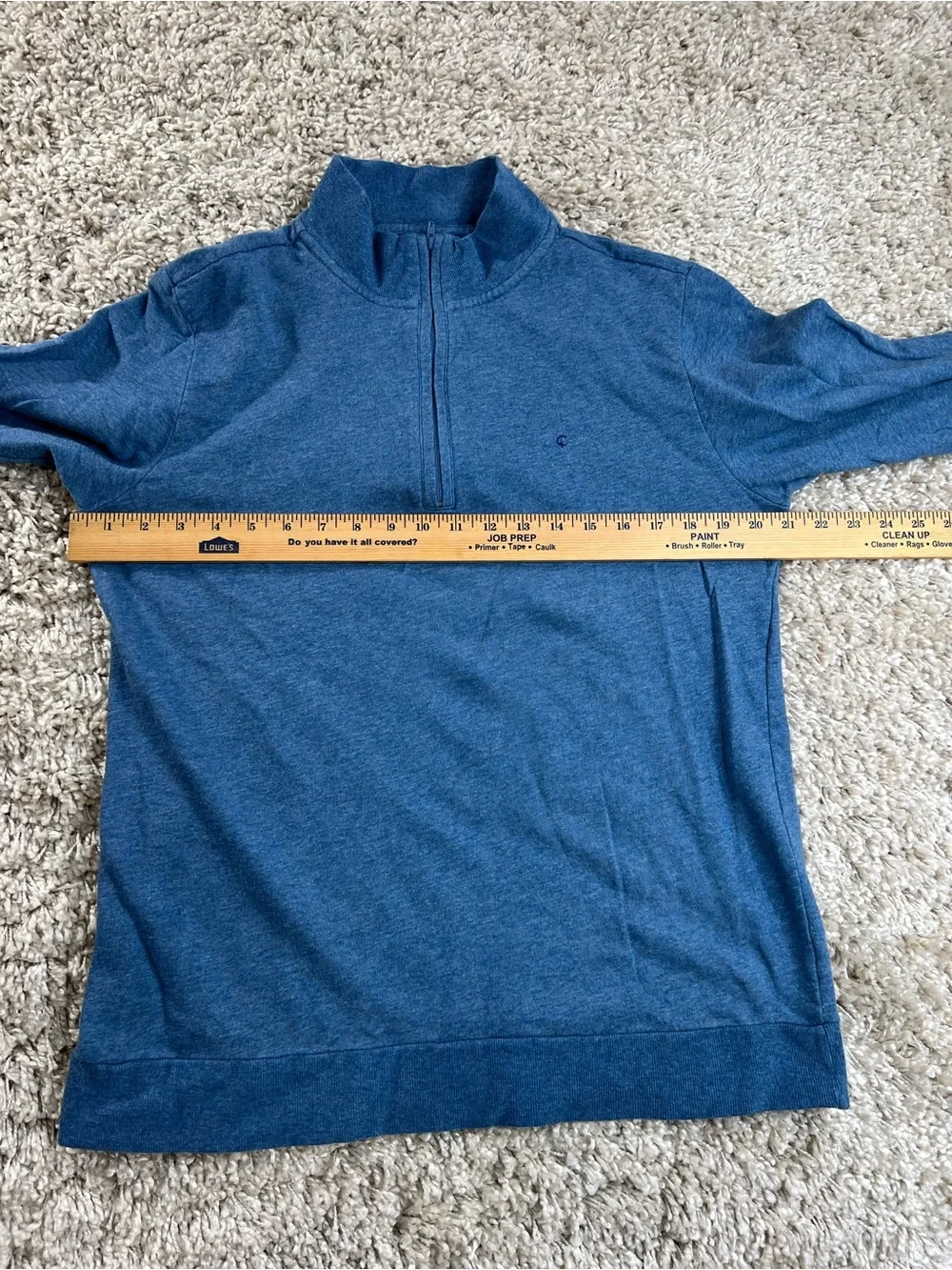 Criquet Men's Quarter-Zip Golf Pullover Sweater - Blue